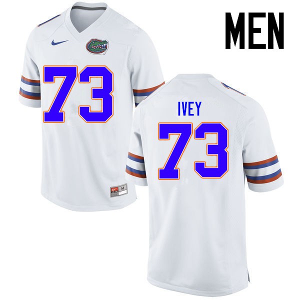 Florida Gators Men #73 Martez Ivey College Football Jerseys White